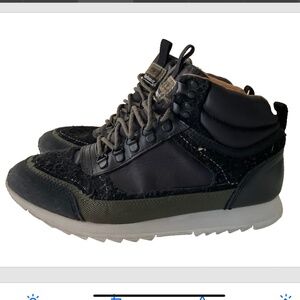 BARBOUR Men's Chukka Boots Black Olive Green Hiking Shoes Sz 9.5